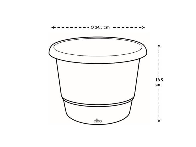 amiga rund 25cm pilzbeige
